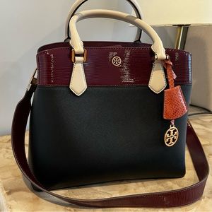 Used Once: Tory Burch Robinson Mixed-Materials Triple Compartment Tote